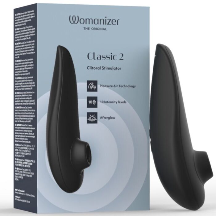 Klitoralni stimulator WOMANIZER Classic 2, črn, 10 stopenj