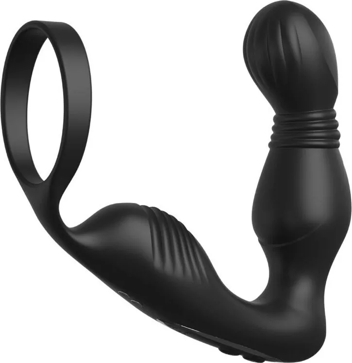 Masažer prostate Ass-Gasm Pro P-Spot Milker z obročkom